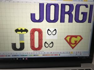 Diseño letras superhéroes