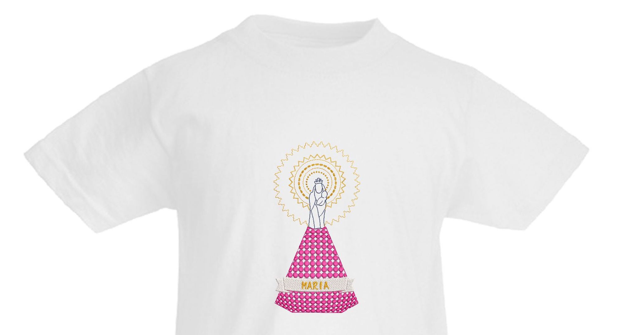 Camiseta de la Virgen del Pilar para adultos ⋆ Bordado personalizado