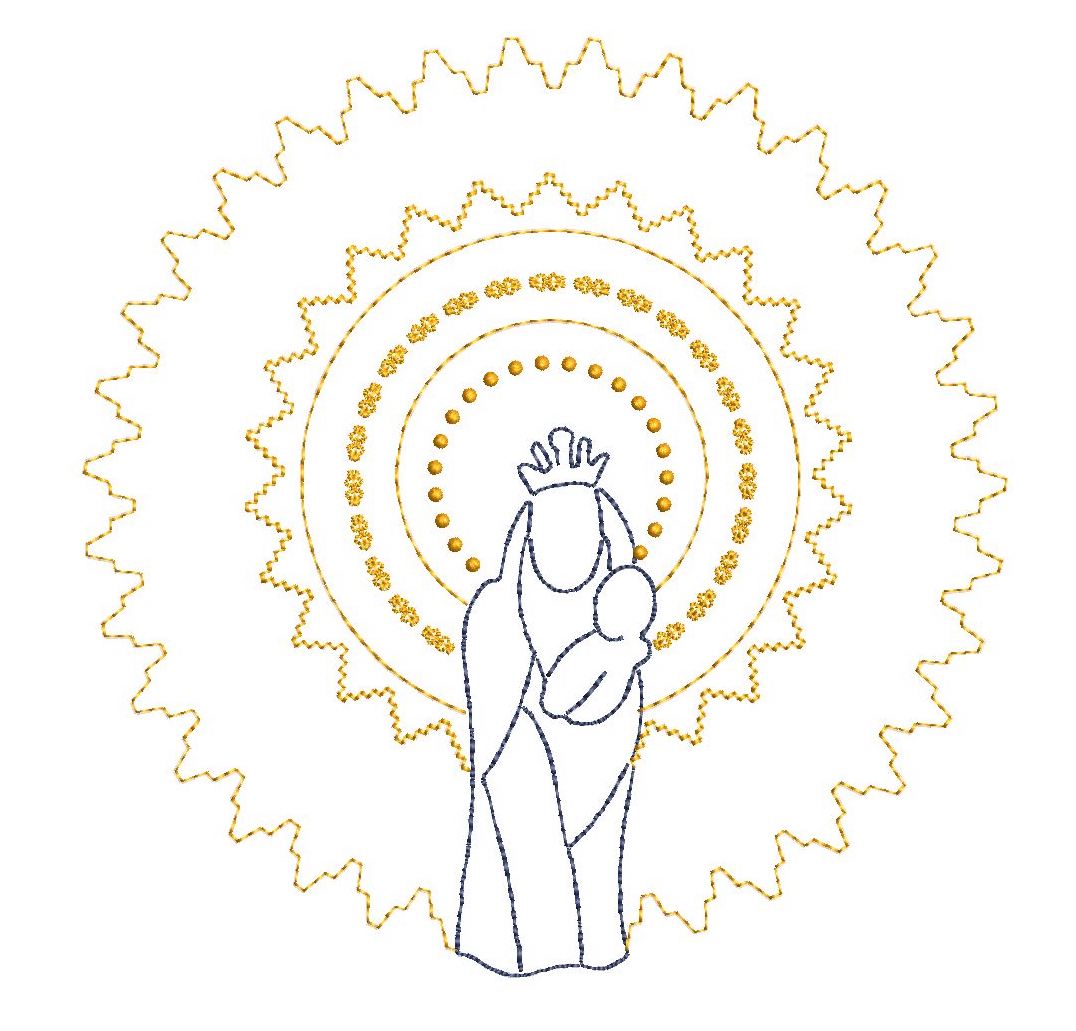 Camiseta de la Virgen del Pilar para niños ⋆ Bordado personalizado